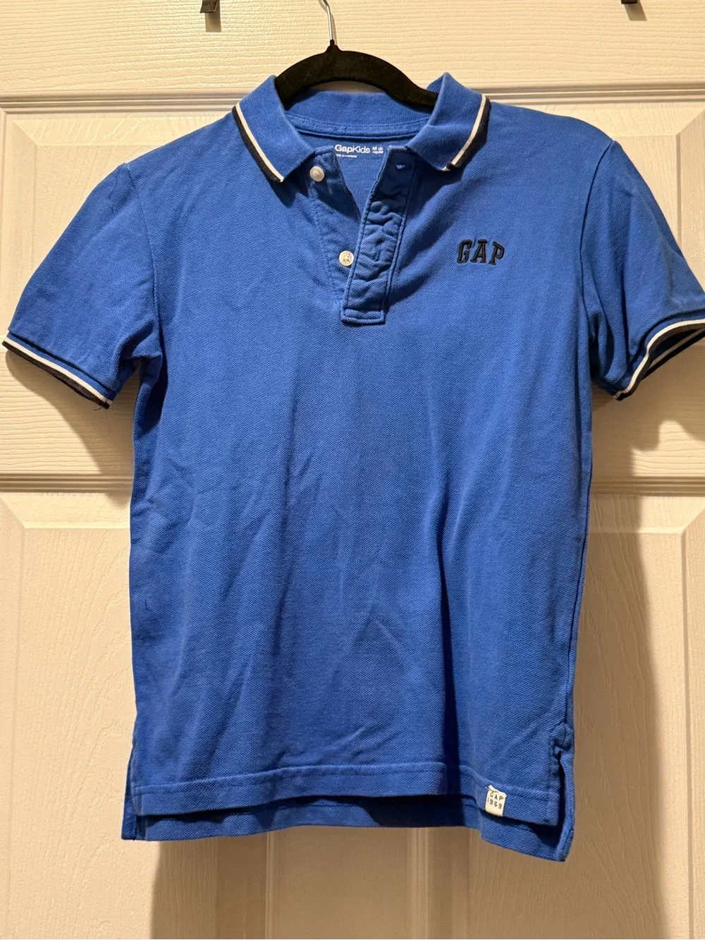 GAP Kids Blue Polo with White & Navy Trim